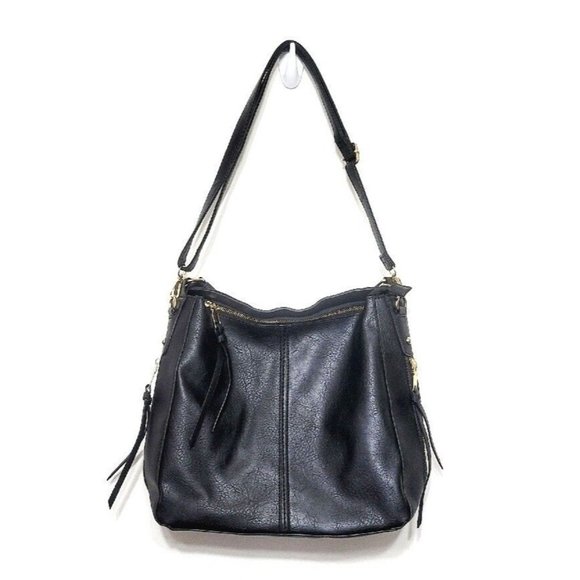 Unbranded Handbags - Black Faux Leather Crossbody Shoulder Bag NEW Adjustable Removable Strap 12x11